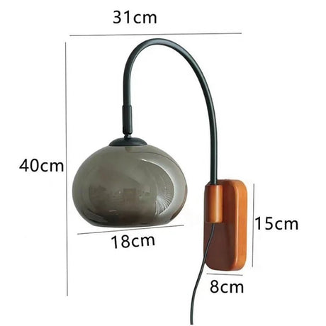 Creative Retro Solid Wood Glass Wall Lamp - Hans Lumiere