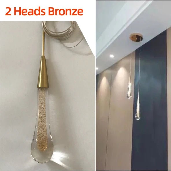 Customizable Post - Modern Crystal Glass LED Pendant Light - Hans Lumiere