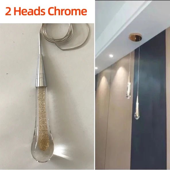 Customizable Post - Modern Crystal Glass LED Pendant Light - Hans Lumiere