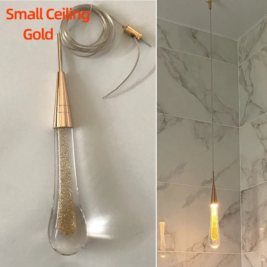 Customizable Post - Modern Crystal Glass LED Pendant Light - Hans Lumiere