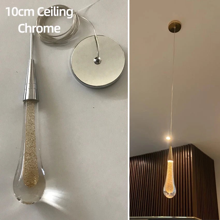 Customizable Post - Modern Crystal Glass LED Pendant Light - Hans Lumiere