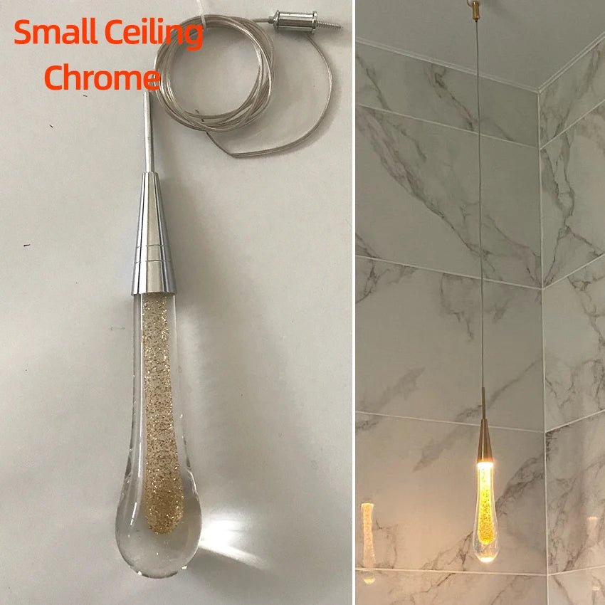 Customizable Post - Modern Crystal Glass LED Pendant Light - Hans Lumiere