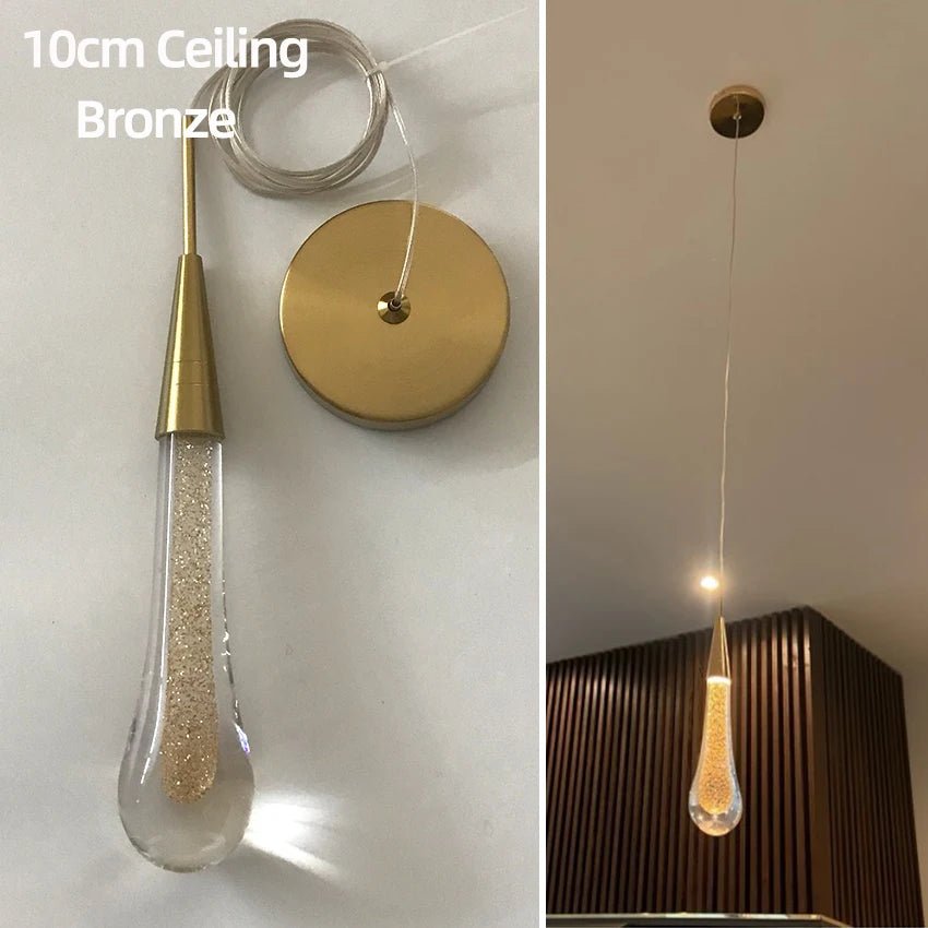 Customizable Post - Modern Crystal Glass LED Pendant Light - Hans Lumiere