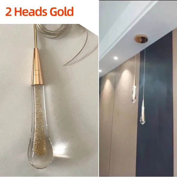 Customizable Post - Modern Crystal Glass LED Pendant Light - Hans Lumiere