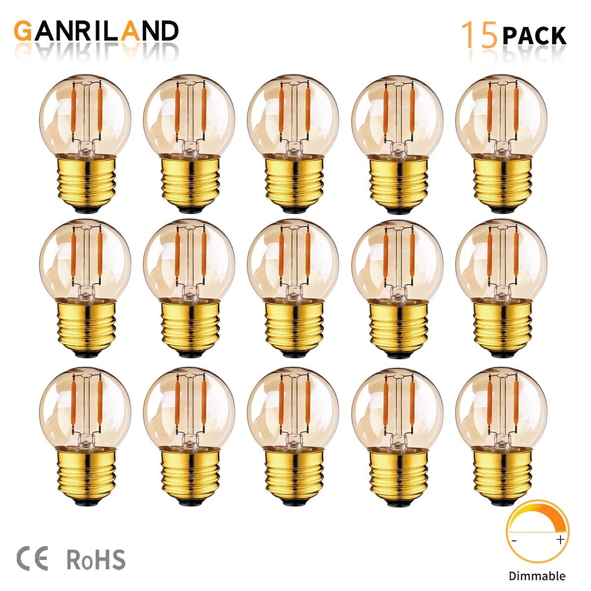 Dimmable Mini Globe LED Bulb G40 1W E26 E27 - Hans Lumiere