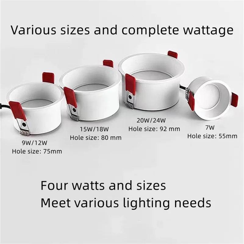 Dimmable NarrowSide Anti - Glare LED Round Recessed Downlight - Hans Lumiere