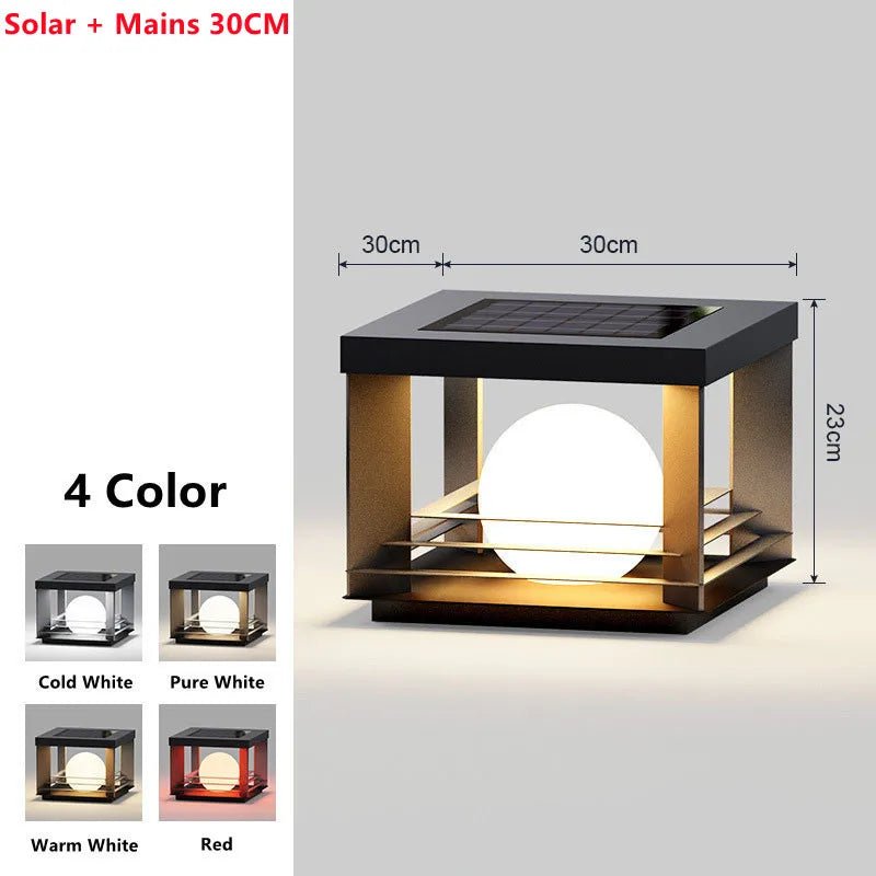 Dimmable Outdoor Waterproof 4 Color LED Solar Lawn Lamp - Hans Lumiere