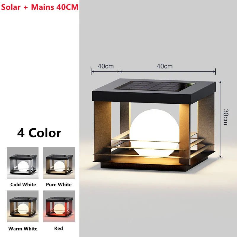 Dimmable Outdoor Waterproof 4 Color LED Solar Lawn Lamp - Hans Lumiere