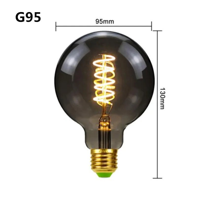 Dimmable Smoky Gray GSpiral Filament LED Edison Bulbs - Hans Lumiere