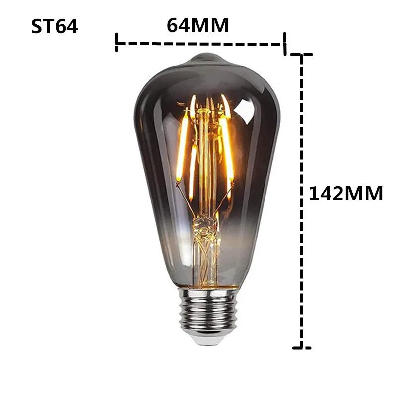 Dimmable Smoky Gray GSpiral Filament LED Edison Bulbs - Hans Lumiere