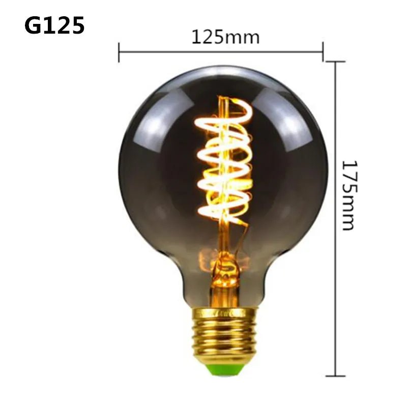 Dimmable Smoky Gray GSpiral Filament LED Edison Bulbs - Hans Lumiere