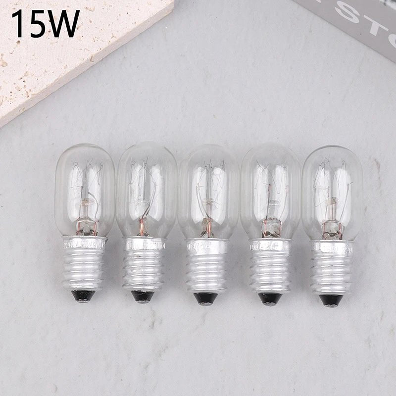 E14 Salt Lamp Bulbs 15W Incandescent, Warm Glow Replacement for Salt Lamps & Fridges, 5 Pack - Hans Lumiere