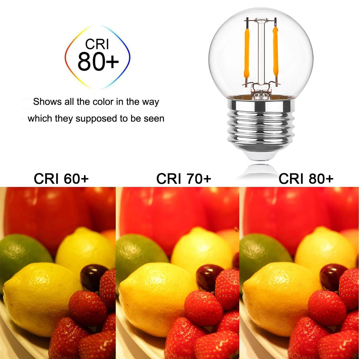 E27 1W LED Small Globe Dimmable Edison Bulb - Hans Lumiere