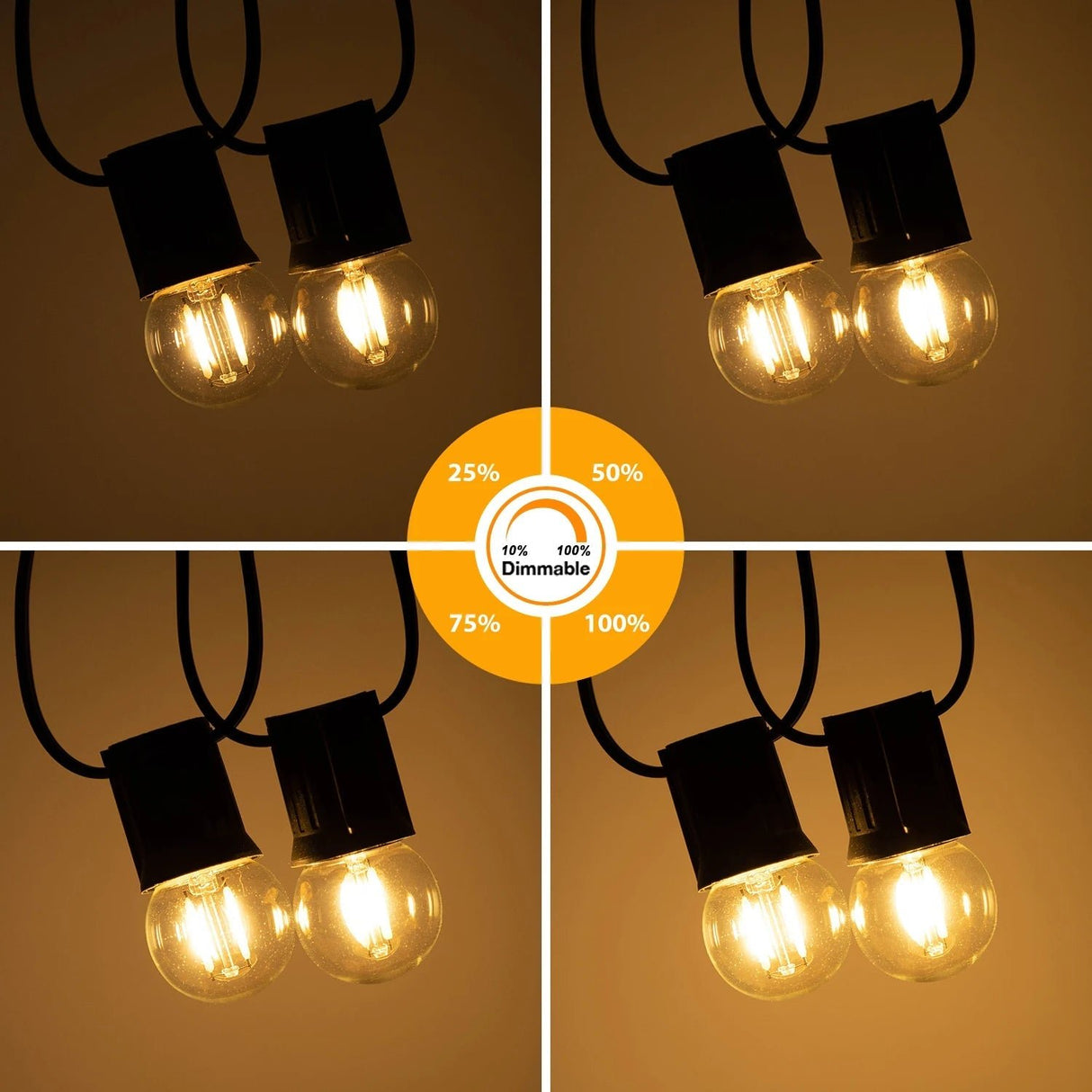 E27 1W LED Small Globe Dimmable Edison Bulb - Hans Lumiere