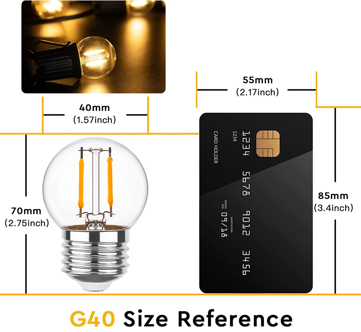 E27 1W LED Small Globe Dimmable Edison Bulb - Hans Lumiere