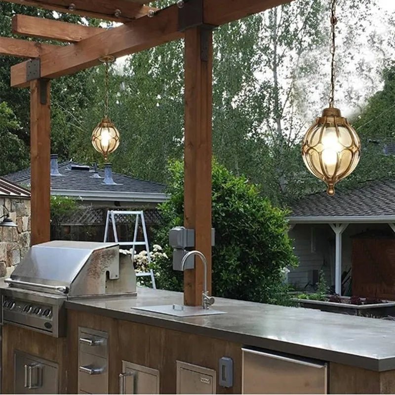 European Retro LED Outdoor Pendant Light - Hans Lumiere