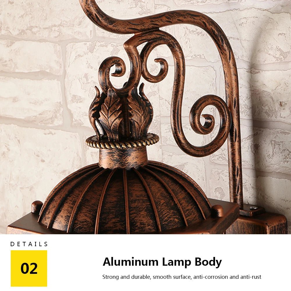 European Retro Outdoor Gold LED Wall Lamp - Hans Lumiere