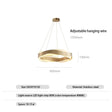 Fashionable LED Chandelier With Brushed Rings - Hans Lumiere