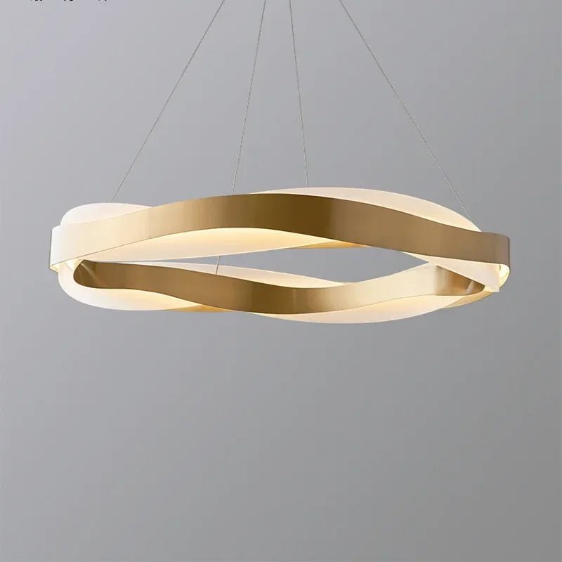 Fashionable LED Chandelier With Brushed Rings - Hans Lumiere