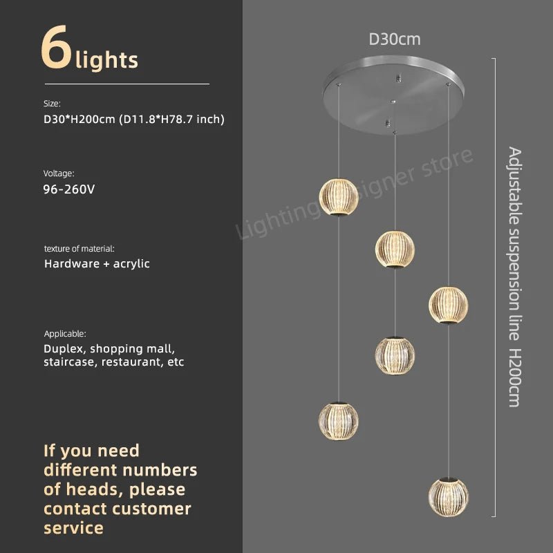 Fishbone Crystal Chandelier for Stairs, Dining and Living Room - Hans Lumiere