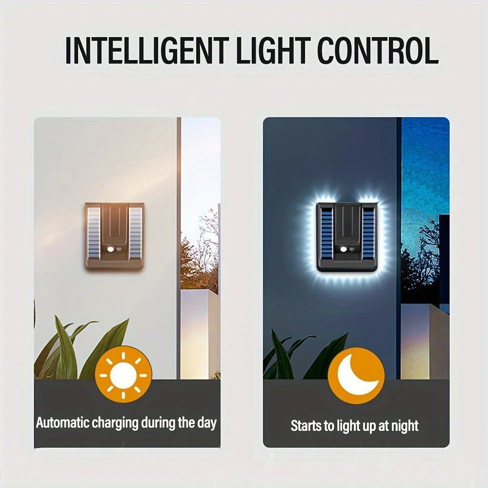 Foldable Solar Wall Light – 120° Motion Sensor Security Spotlight - Hans Lumiere