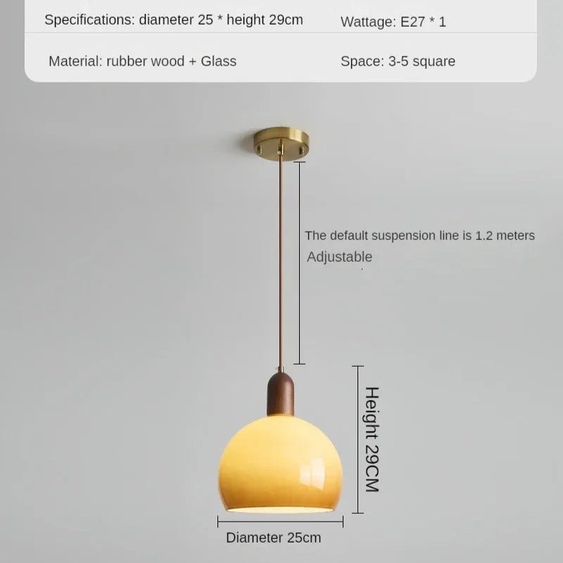 French Medieval Style Solid Wood Glass Chandelier - Hans Lumiere