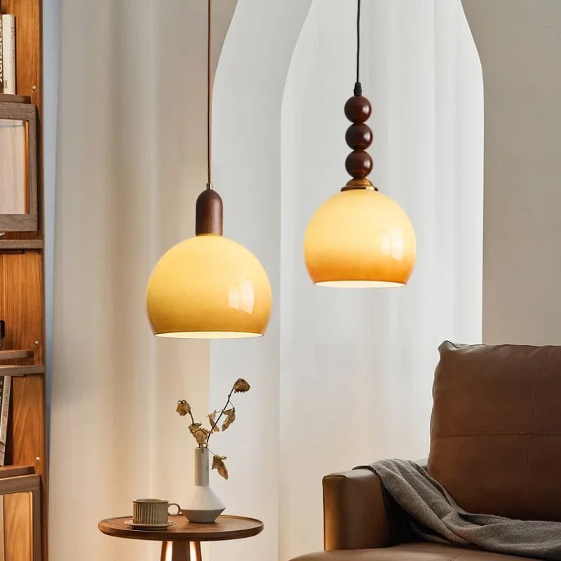 French Medieval Style Solid Wood Glass Chandelier - Hans Lumiere