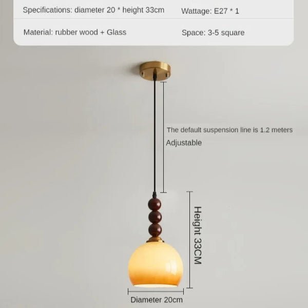 French Medieval Style Solid Wood Glass Chandelier - Hans Lumiere