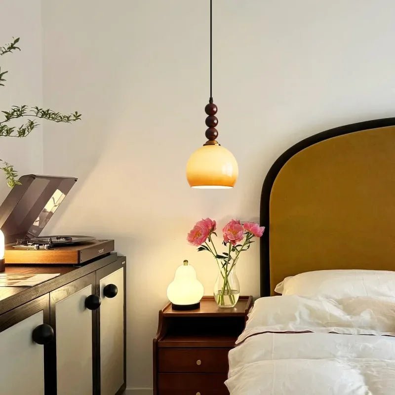 French Medieval Style Solid Wood Glass Chandelier - Hans Lumiere