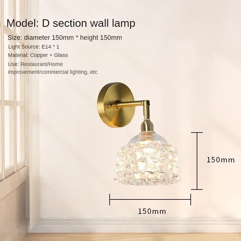 French Rose Petal All Copper Glass Lights - Hans Lumiere