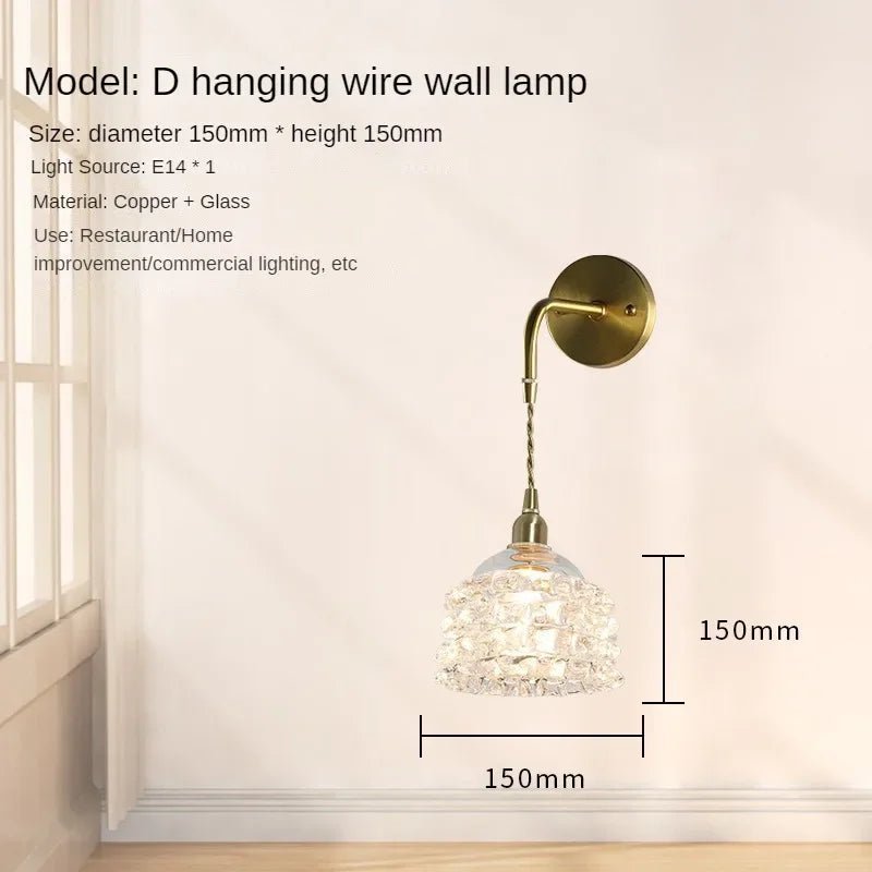 French Rose Petal All Copper Glass Lights - Hans Lumiere