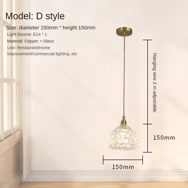 French Rose Petal All Copper Glass Lights - Hans Lumiere