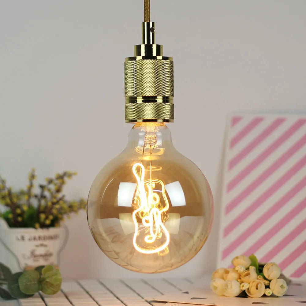 G125 Word Filament Edison LED Bulb 4W Dimmable, Love Home Hello Heart & Music Designs - Hans Lumiere