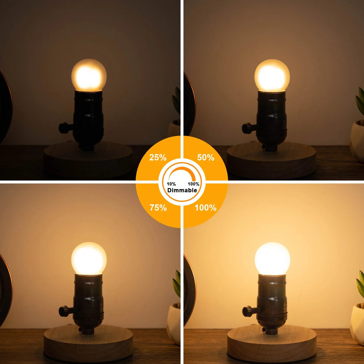 G40 Frosted Globe Edison LED Filament Bulbs B22 Bayonet 1.5W 2700K Dimmable, 2-15 Pack - Hans Lumiere