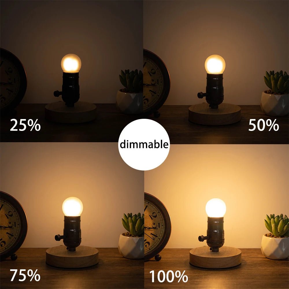 G40 Milky Glass Globe LED Filament Bulbs B22 Bayonet 1.5W 2700K, 2 or 6 Pack - Hans Lumiere