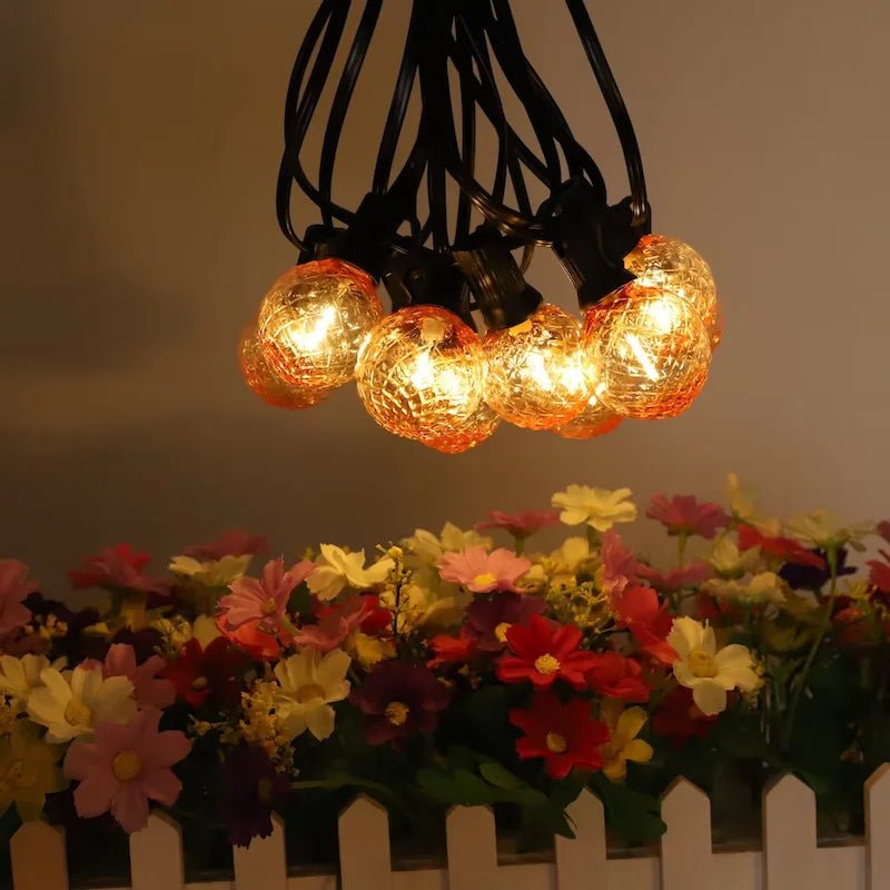 G40 Shatterproof Amber Diamond LED Bulbs E12 1W 2200K, 220V or DC 24V, String Light Replacement - Hans Lumiere