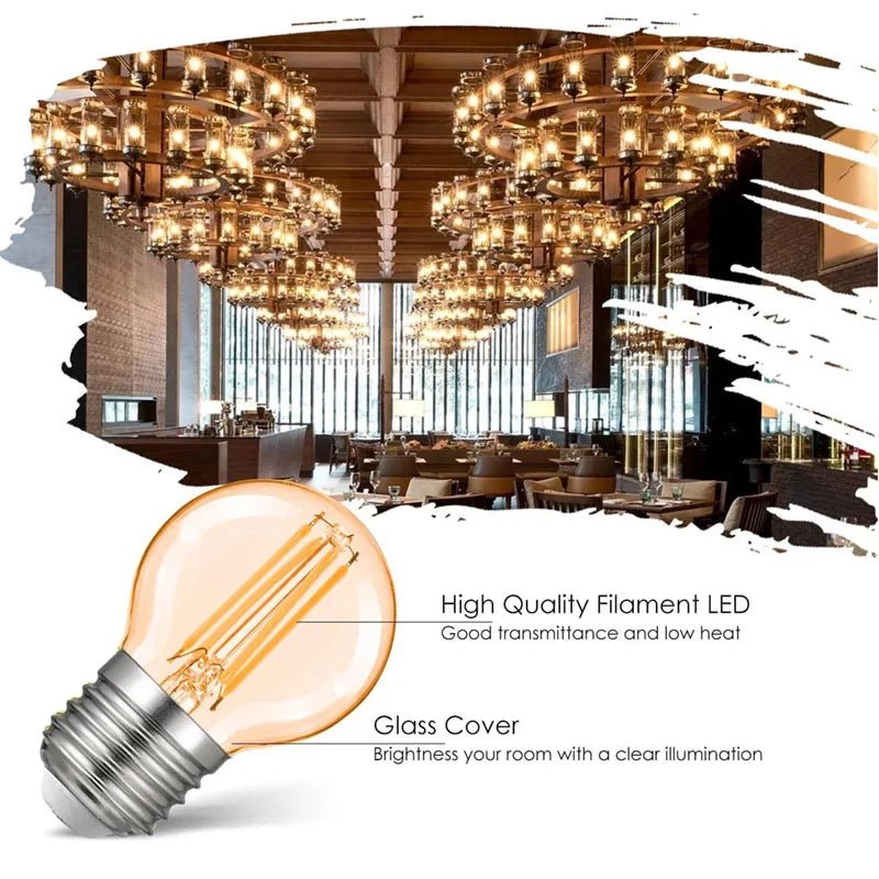 G45 Dimmable 2W - 8W E26/E27 Base LED Vintage Edison Bulb - Hans Lumiere