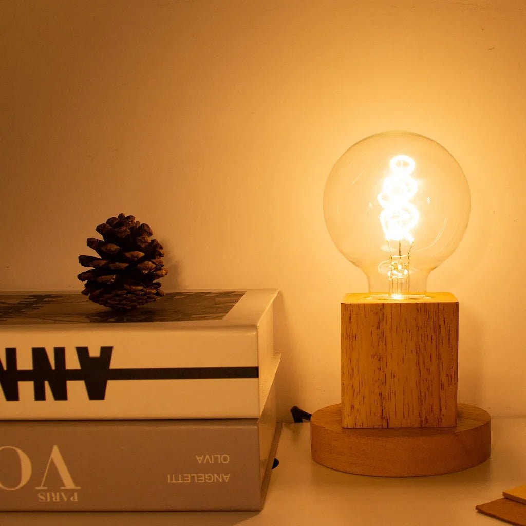 G80 Spiral Filament Edison LED Globe Bulb E27 4W 2700K, Amber or Clear Glass, 2 or 6 Pack - Hans Lumiere