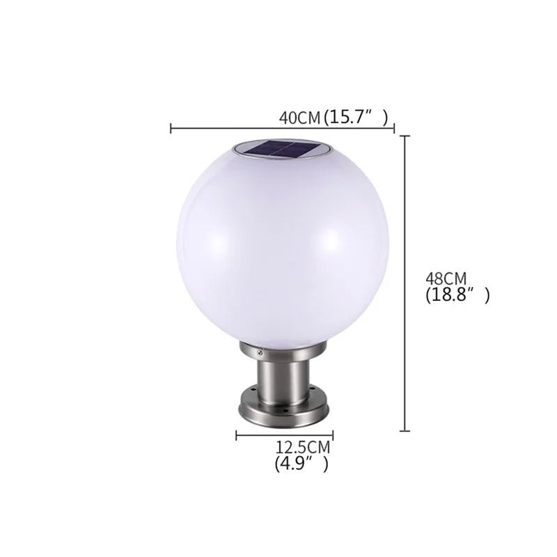 Globe Shade Waterproof Pillar Post LED Lamp - Hans Lumiere