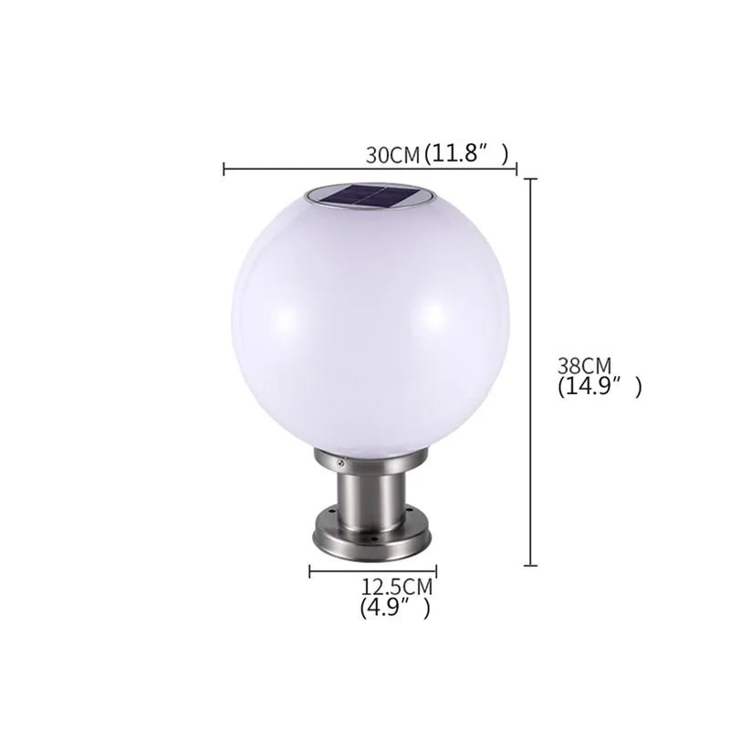 Globe Shade Waterproof Pillar Post LED Lamp - Hans Lumiere