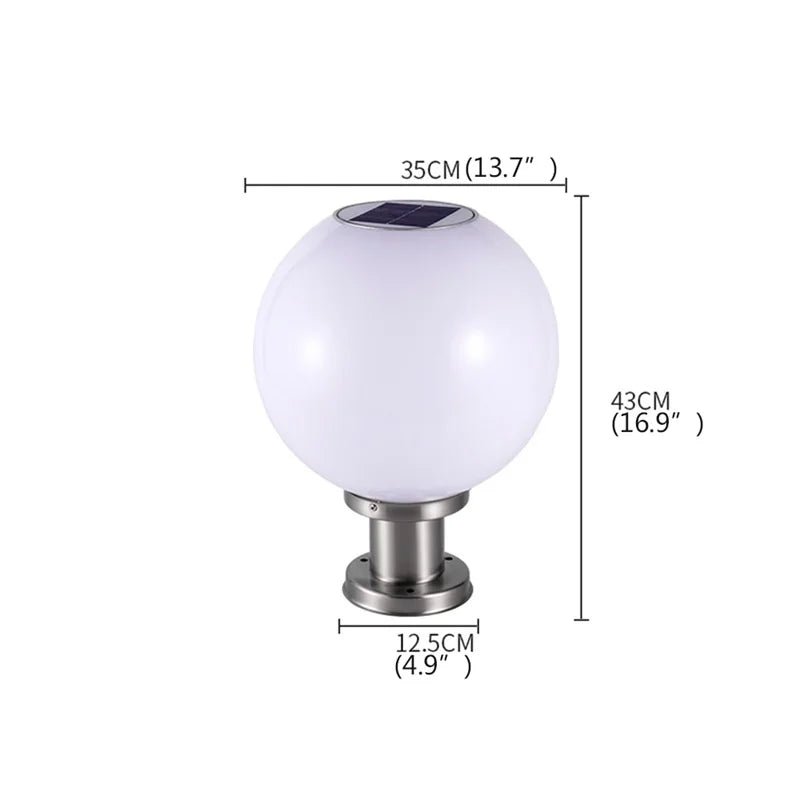 Globe Shade Waterproof Pillar Post LED Lamp - Hans Lumiere