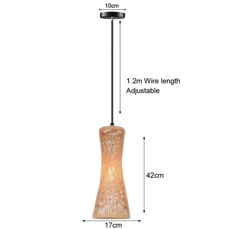 Handwoven Natural Rustic Asian Pendant Rattan Bamboo Lamps - Hans Lumiere
