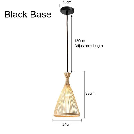 Handwoven Natural Rustic Asian Pendant Rattan Bamboo Lamps - Hans Lumiere