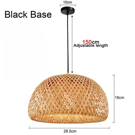 Handwoven Natural Rustic Asian Pendant Rattan Bamboo Lamps - Hans Lumiere
