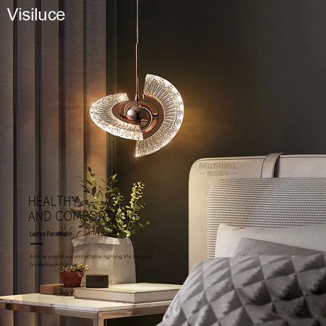 Hanging Acrylic Led Crystal Pendant Light - Hans Lumiere