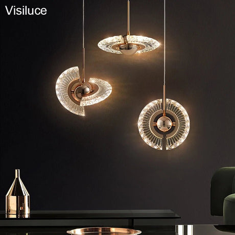 Hanging Acrylic Led Crystal Pendant Light - Hans Lumiere