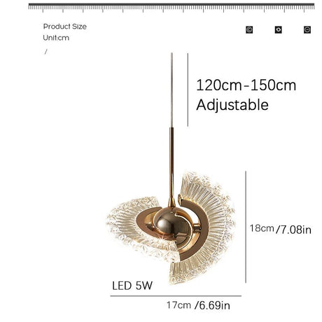 Hanging Acrylic Led Crystal Pendant Light - Hans Lumiere