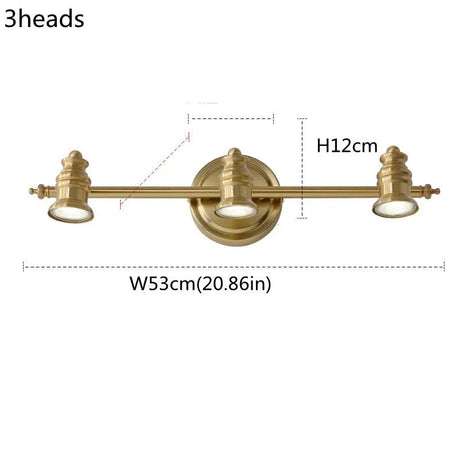 Industrial Brass Copper Mirror LED Spot Light - Hans Lumiere