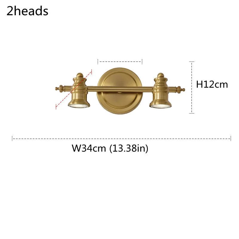 Industrial Brass Copper Mirror LED Spot Light - Hans Lumiere