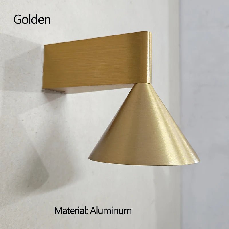 Italian Conical Aluminum Wall Sconce – Modern Bedside & Corridor Light - Hans Lumiere